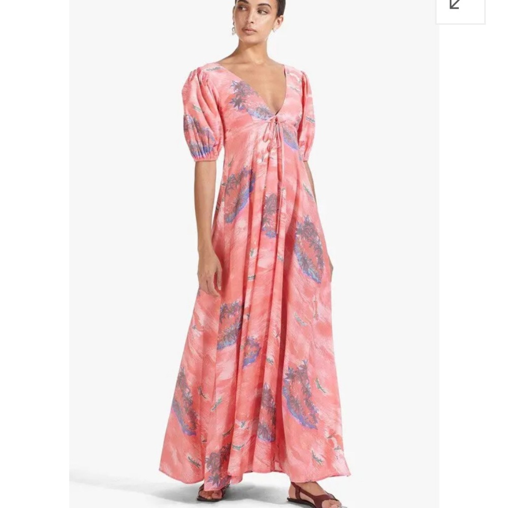 STAUD Amarettis Red Island Maxi Dress (Retail $350)